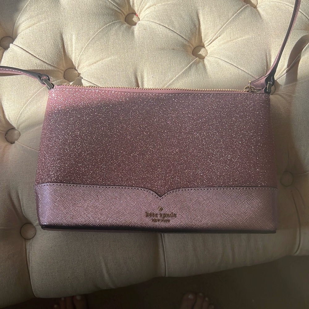 Kate Spade Pink Glitter Crossbody